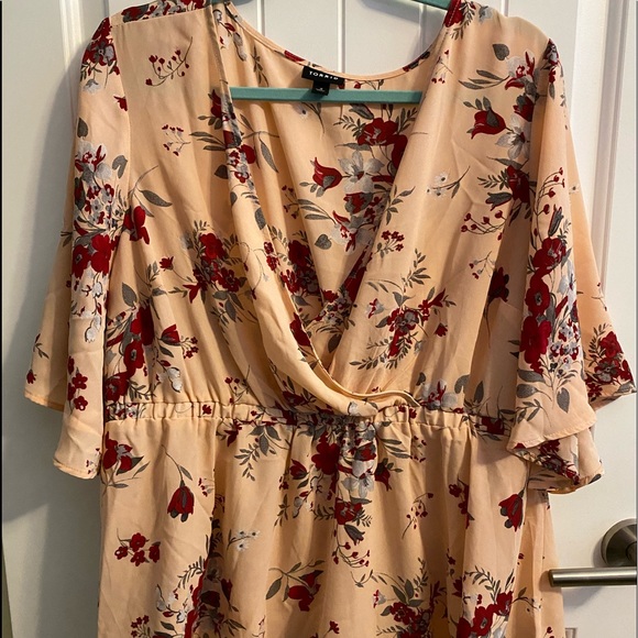 ❌SOLD❌ LILY PINK FLORAL GEORGETTE BABYDOLL BLOUSE - Picture 4 of 6